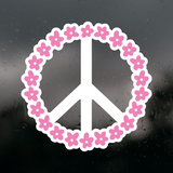 Die Cut Vinyl Peace Flower Decal - Vehicle / Window / Laptop Decal