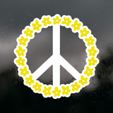 Die Cut Vinyl Peace Flower Decal - Vehicle / Window / Laptop Decal