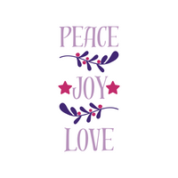 Peace, Love, Joy Christmas Holiday Decal Decoration - Waterproof Die Cut Vinyl Decal