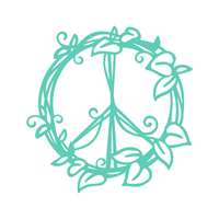 Die Cut Vinyl Peace Sign Vine Dye Cut Decal