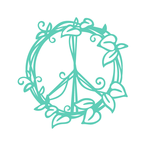 Die Cut Vinyl Peace Sign Vine Dye Cut Decal