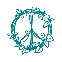 Die Cut Vinyl Peace Sign Vine Dye Cut Decal