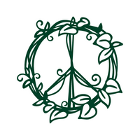 Die Cut Vinyl Peace Sign Vine Dye Cut Decal