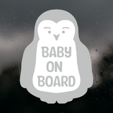 Double Layer Die Cut Vinyl Penguin Baby On Board Decal By Get Decaled