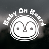 Die Cut Vinyl Penguin Baby On Board Decal