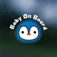 Penguin Baby On Board Car Sticker Decal