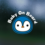 Penguin baby on board, baby on board, baby on board decal, baby on board car decal, baby on board sign, decal, decals, get decaled, baby on board vinyl sticker