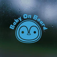 Penguin baby on board, baby on board, baby on board decal, baby on board car decal, baby on board sign, decal, decals, get decaled, baby on board vinyl sticker