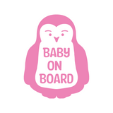 Double Layer Die Cut Vinyl Penguin Baby On Board Decal By Get Decaled