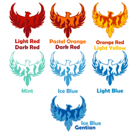 Die Cut Vinyl Phoenix Rising From Fire Decal - Waterproof Vehicle / Window / Trailer / ATV / Helmet Decal Sticker