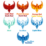 Die Cut Vinyl Phoenix Rising From Fire Decal - Waterproof Vehicle / Window / Trailer / ATV / Helmet Decal Sticker