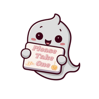 Halloween Trick Or Treater 'Please Take One' Vinyl Door Sticker Decal