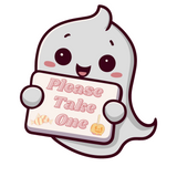 Halloween Trick Or Treater 'Please Take One' Vinyl Door Sticker Decal