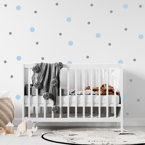 polka dot decals, polka dot wall, polka dot wall stickers, wall mural, nursery decor, bedroom decor, wall mural decal pack, get decaled