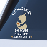 Die Cut Vinyl Pregnant Woman "Precious Cargo" On Board Decal