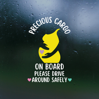 Die Cut Vinyl Pregnant Woman "Precious Cargo" On Board Decal