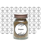 53 Pc Kitchen Spice Label Pack - Waterproof Vinyl Stickers