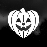 Die Cut Vinyl Decal - Halloween Pumpkin Heart