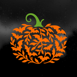 Die Cut Vinyl Decal - Batty Pumpkin