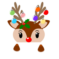 Waterproof Rudolph Vinyl Decal For Cars / Trucks