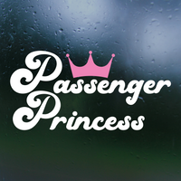 Funny Retro Style Passenger Princess Die Cut Vinyl Car Decal