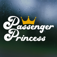 Funny Retro Style Passenger Princess Die Cut Vinyl Car Decal