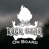 Die Cut Vinyl Little Rockstar Baby On Board Car Decal