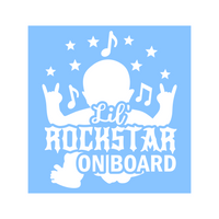 Custom Designed Die Cut Vinyl Lil Rockstar On Board Decal - Waterproof Window / Vehicle Decal