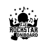 Custom Designed Die Cut Vinyl Lil Rockstar On Board Decal - Waterproof Window / Vehicle Decal