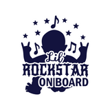 Custom Designed Die Cut Vinyl Lil Rockstar On Board Decal - Waterproof Window / Vehicle Decal