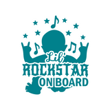 Custom Designed Die Cut Vinyl Lil Rockstar On Board Decal - Waterproof Window / Vehicle Decal
