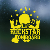 Custom Designed Die Cut Vinyl Lil Rockstar On Board Decal - Waterproof Window / Vehicle Decal