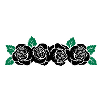 Rose Vine Decal - Waterproof Die Cut Vinyl Decal