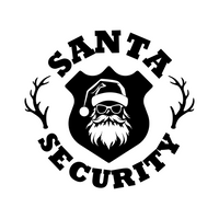 Santa Security Funny Christmas Holiday Waterproof Vinyl Decal