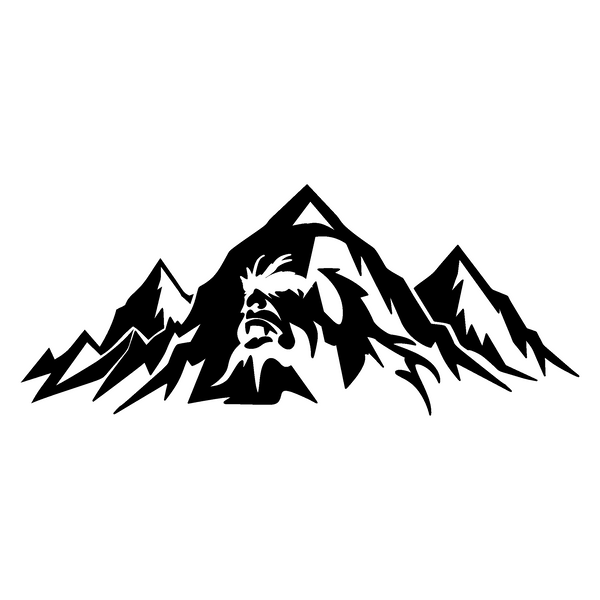 decal, decals, vinyl decals, sasquatch, sasquatch decal, mountain decal, camper decal, trailer decal, car decal, cool truck decals, decal shop