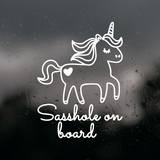 Unicorn Sasshole Baby On Board Car/Truck Decal