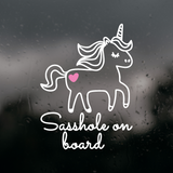 Unicorn Sasshole Baby On Board Car/Truck Decal