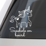 Unicorn Sasshole Baby On Board Car/Truck Decal - Get Decaled