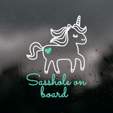 Unicorn Sasshole Baby On Board Car/Truck Decal