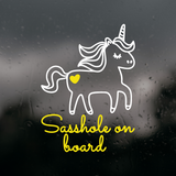Unicorn Sasshole Baby On Board Car/Truck Decal