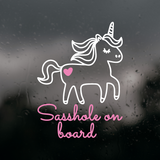 Unicorn Sasshole Baby On Board Car/Truck Decal