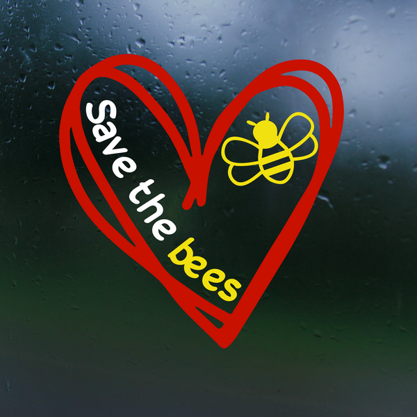 bee bee decal, bee decals, bee car decal, save the bees decal, decal shop, get decaled, stickers, sticker shop