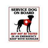 Waterproof Vinyl 'Service Dog On Board' Decal Sticker - Get Decaled