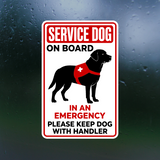 Black Lab Service Dog Vehicle Decal - Waterproof Vinyl