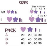 Die Cut Vinyl Decals - Sprinkle Wall Pack With Hearts & Stars
