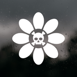 Die Cut Vinyl Punk Style Skull Flower Decals - Waterproof Vinyl Decals