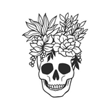 Die Cut Vinyl Decal - Succulent Skull