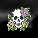 Die Cut Vinyl - Floral Skull Decal