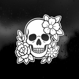 Die Cut Vinyl - Floral Skull Decal
