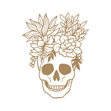 Die Cut Vinyl Decal - Succulent Skull